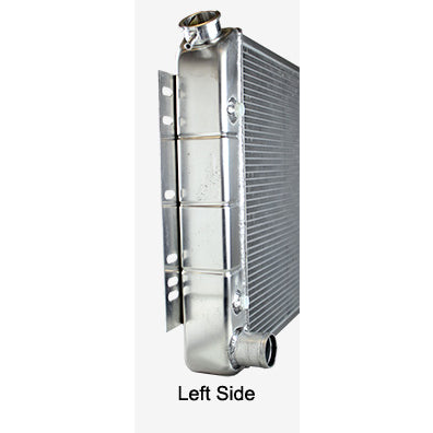 Northern 26-1/4" W x 18-1/2" H x 3-1/8" D Radiator Pass Inlet/Driver Outlet Aluminum Natural - Auto-Trans