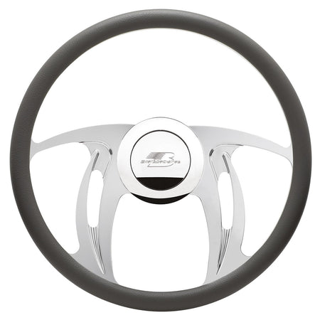 Billet Specialties Hurricane Steering Wheel Half Wrap - 15.5" Diameter - Aluminum - Polished