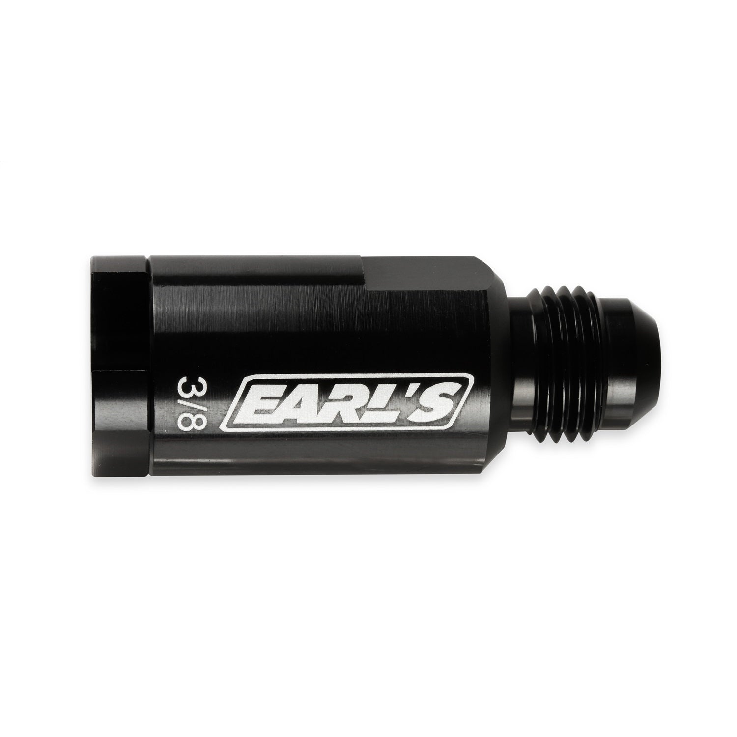 Earl's Fuel Line Adapter Fitting - Straight - 3/8" SAE Female Quick Disconnect to 6 AN Male - Aluminum - Black