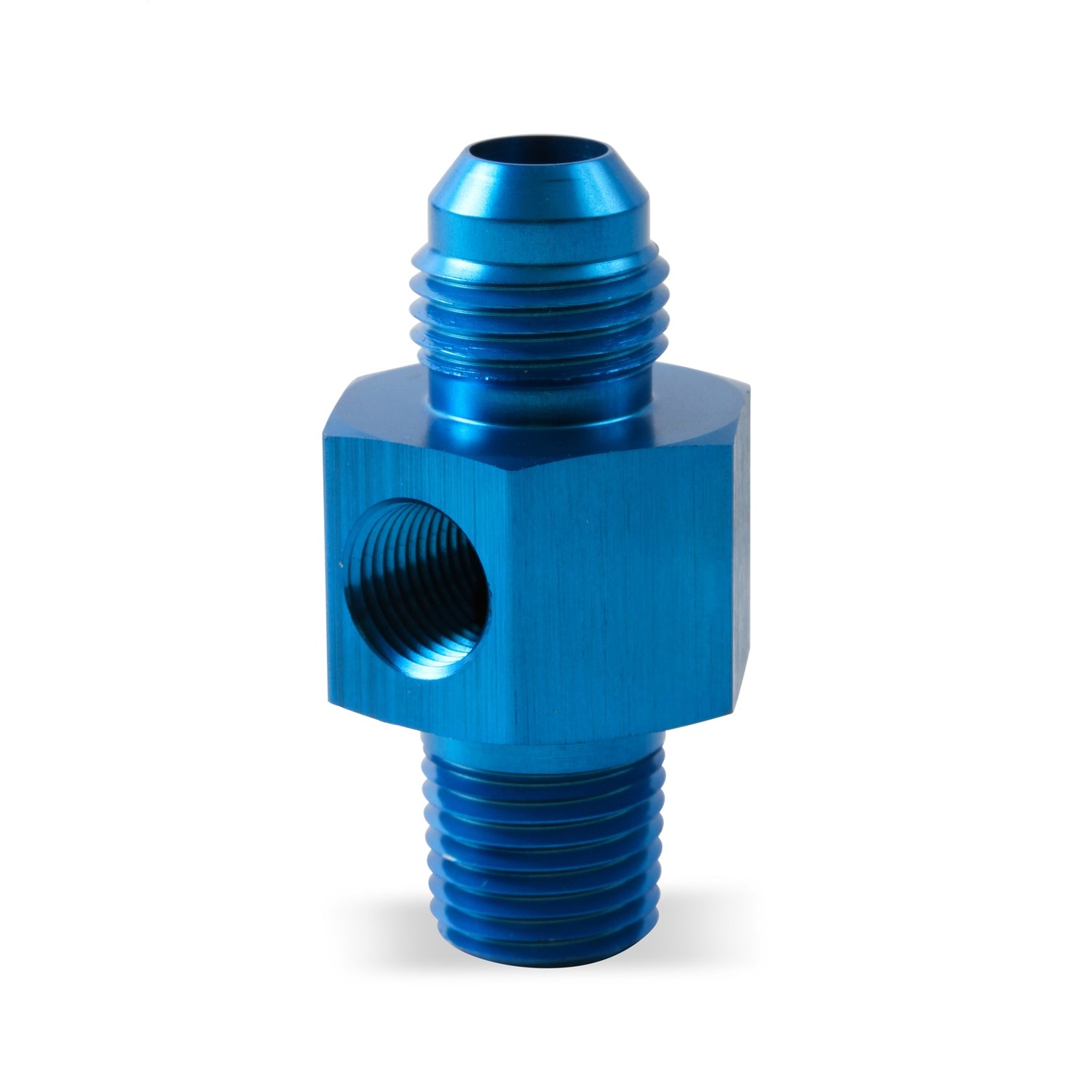 Earl's Pressure Gauge Adapter -08 AN Male to 3/8" NPT w/ 1/8" NPT In Hex