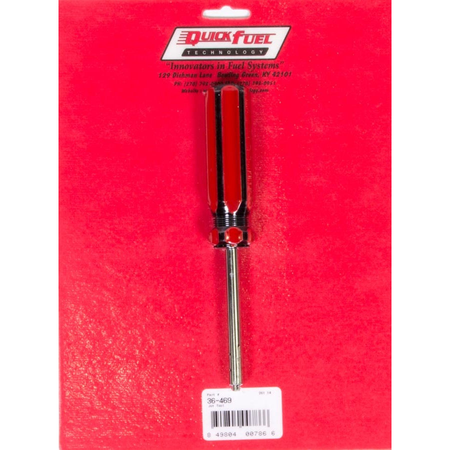 Quick Fuel Technology Plastic Handle Jet Tool Steel Driver Black/Red Holley Round Head Type Carb Jets - Each
