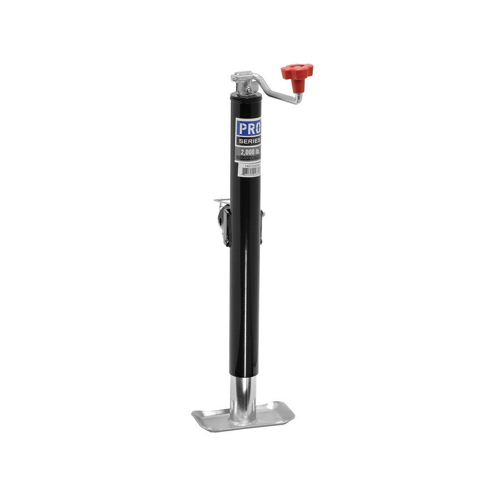 Pro Series Pro Series Trailer Jack - Manual - Topwind - 15" Travel - 2000 lb Capacity - Steel - Black Paint