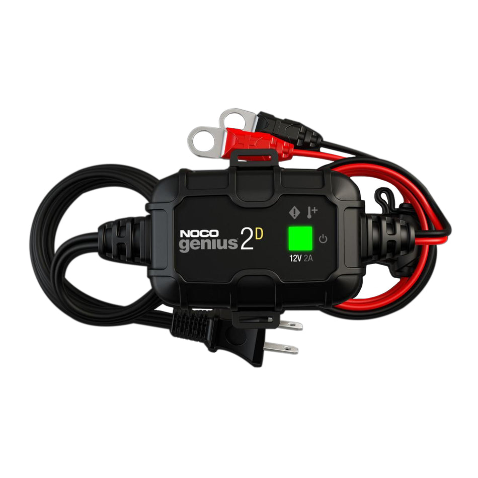 NOCO Genius Battery Charger - 12V - 2 amp - Direct Mount Harness