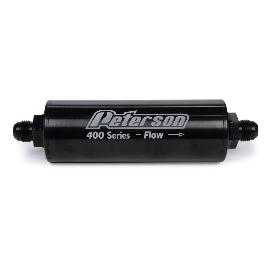 Peterson 400 Series Inline Oil Filter w/o Bypass - 75 Micron -10 AN Fittings