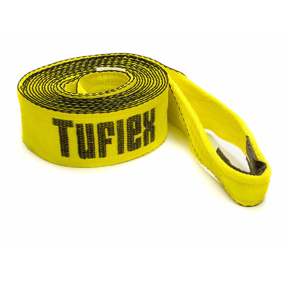 Tuflex 3" Wide Tow Strap 20 ft Long 22,500 lb Capacity Nylon - Yellow