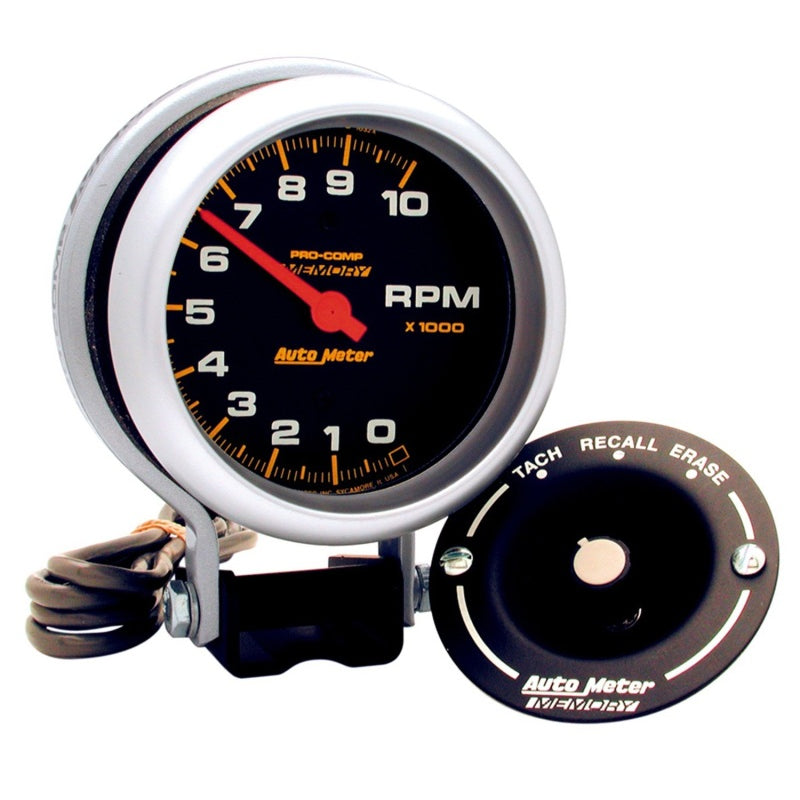 Auto Meter 10,000 RPM Pro-Comp Memory Tachometer - 3-3/4"