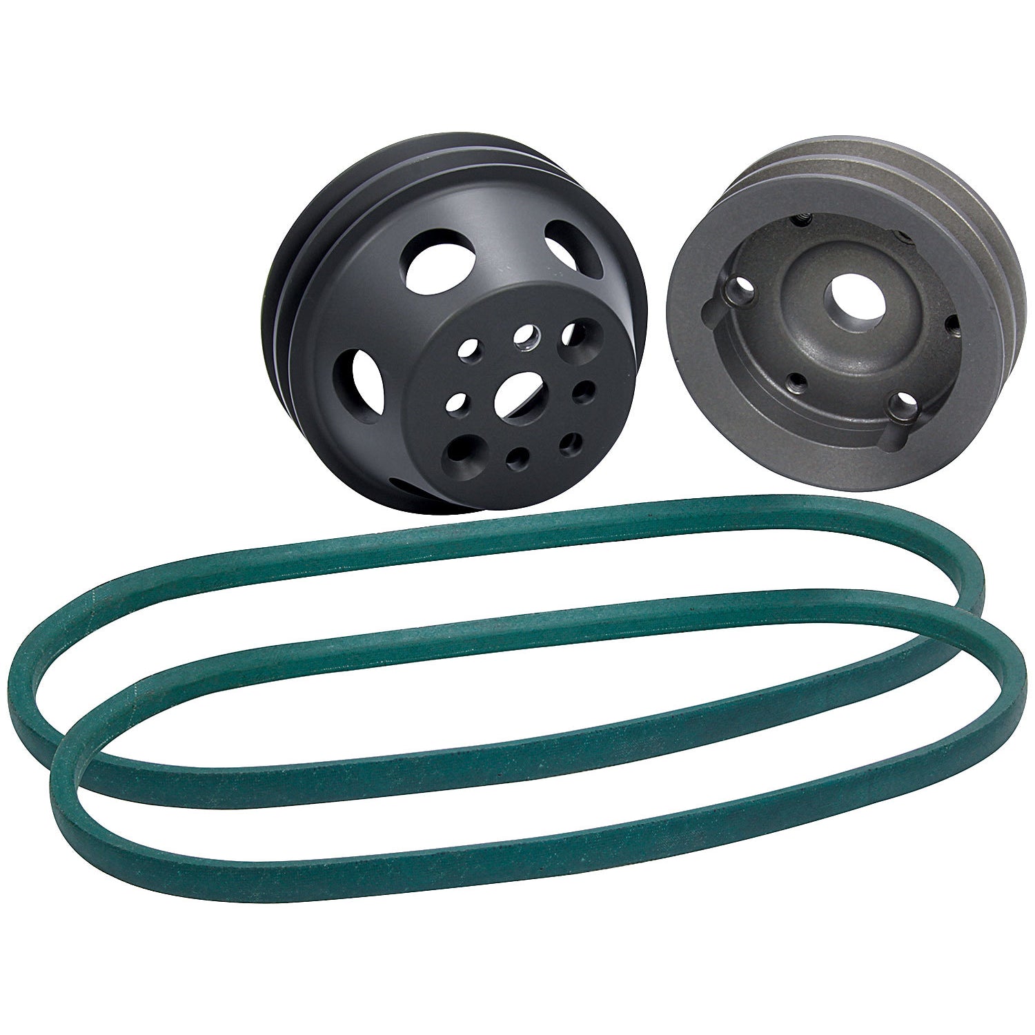 Allstar Performance 2 Groove V-Belt Billet Pulley Kit - Small Block Chevy 31093
