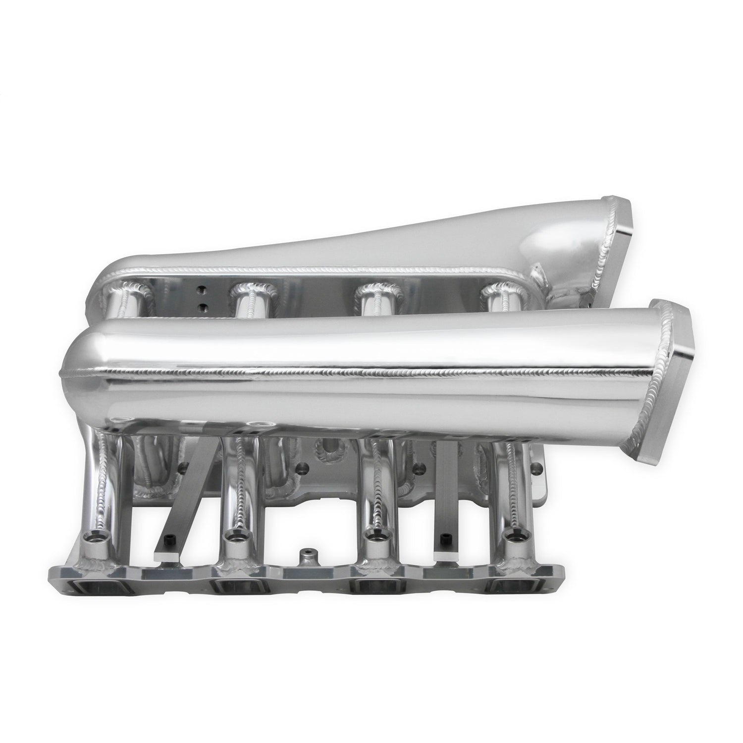 Sniper EFI Fabricated Intake Manifold - 102 mm Throttle Body Flange - Fuel Rail - Aluminum - Silver - GM LS-Series