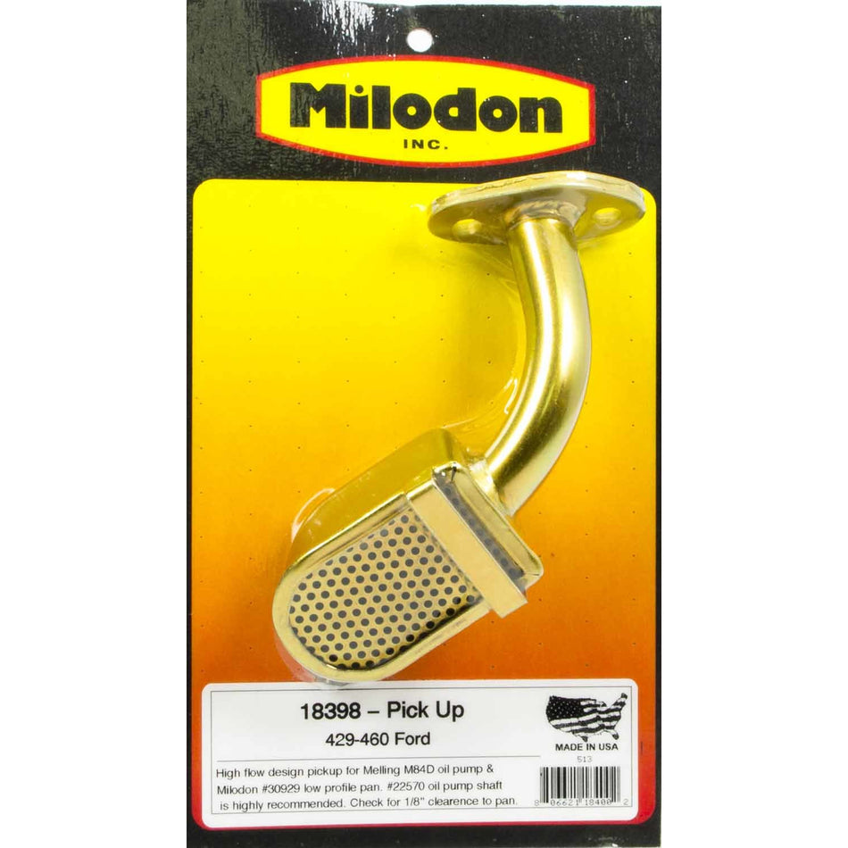 Milodon BB Ford Low Profile Pick-Up for Melling Pump