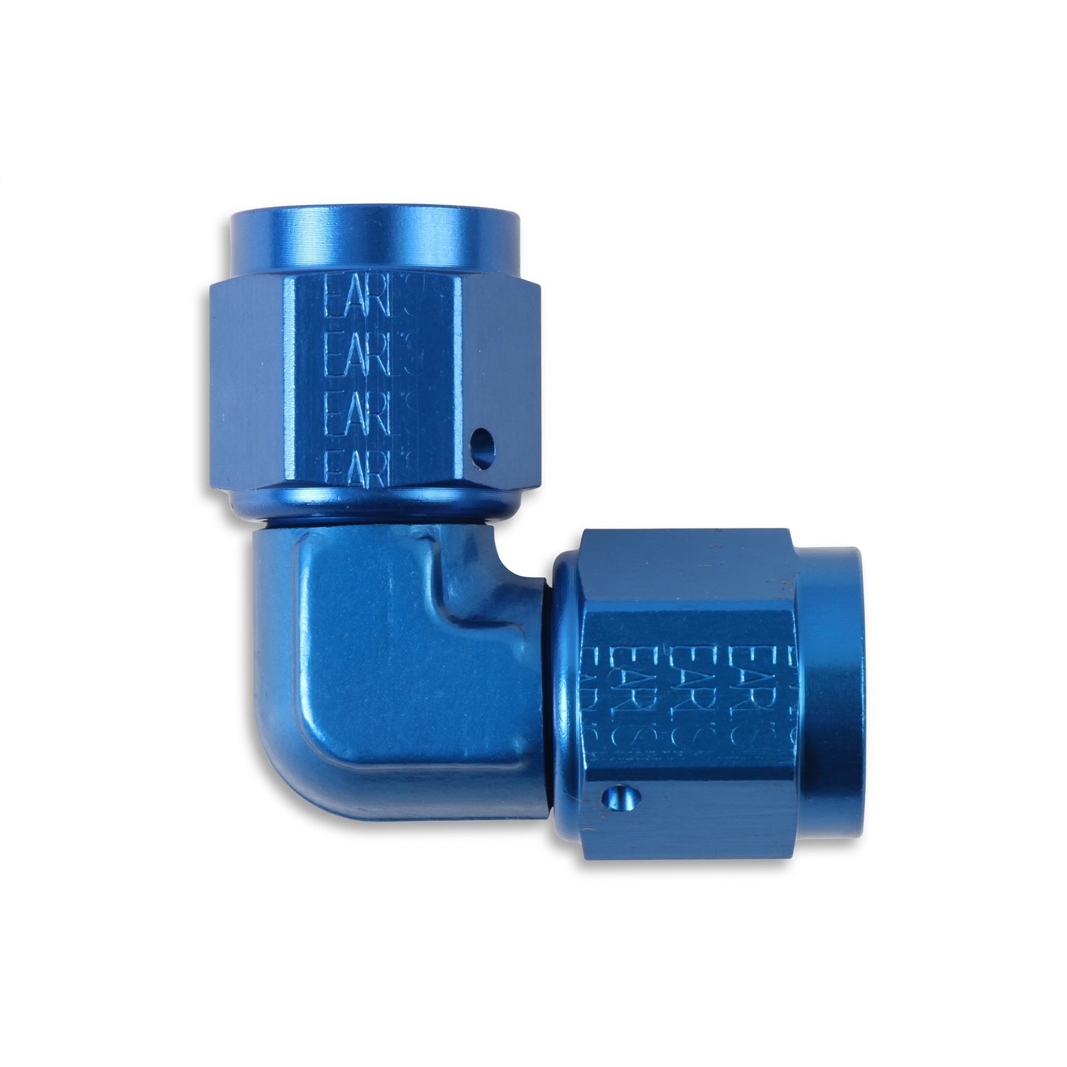 Earl's Aluminum 90 Low Profile Female AN Swivel to Female AN Swivel Adapter -06 AN