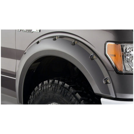 Bushwacker Pocket Style Fender Flare Front/Rear 1-1/2" wide Plastic - Black