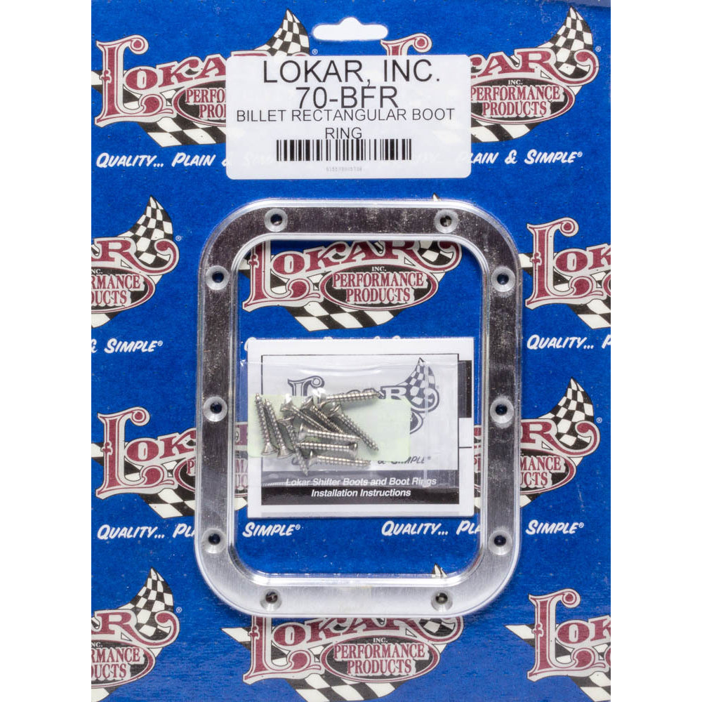 Lokar Billet Rectangular Shift Boot Ring 6.75 In. X 5