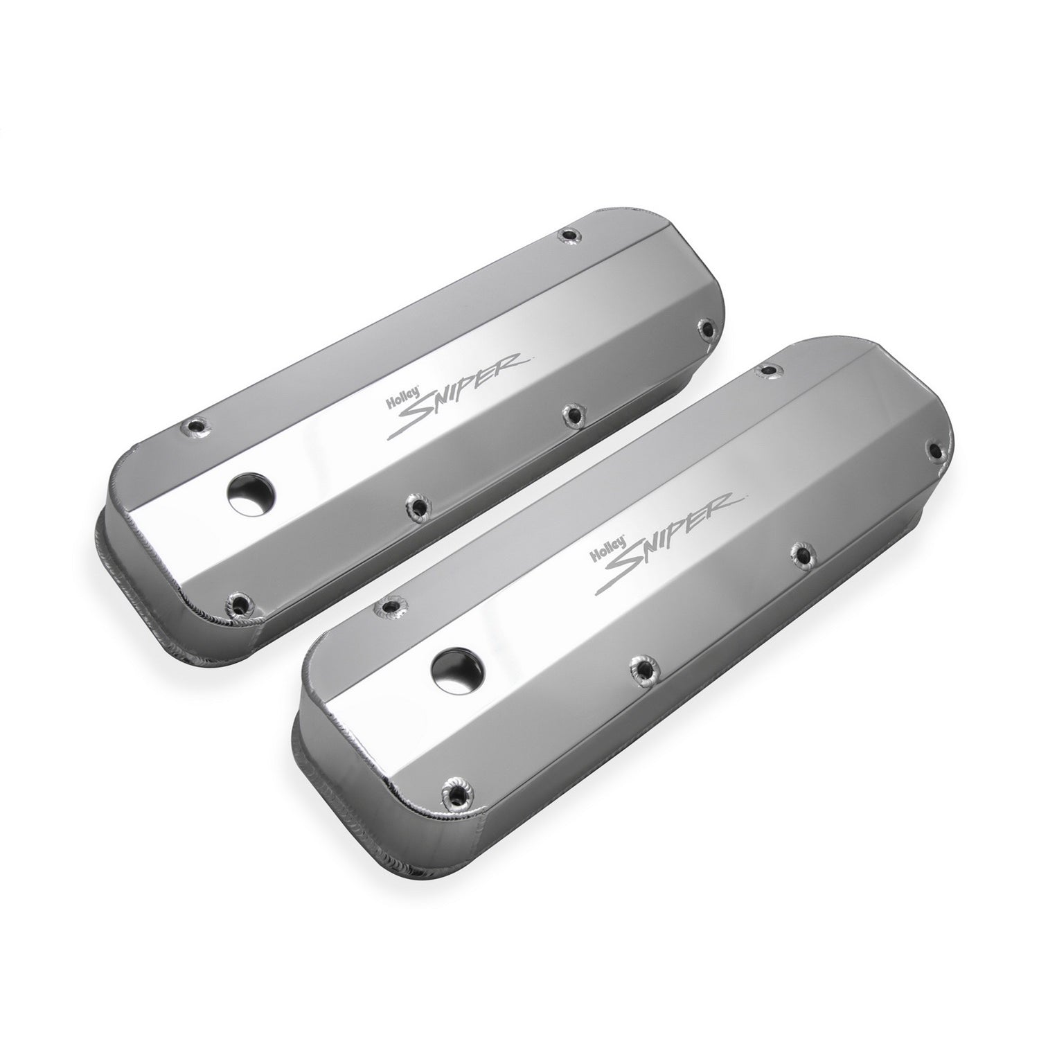 Sniper Fabricated Aluminum Valve Cover - Ford Big Block - Silver Finish