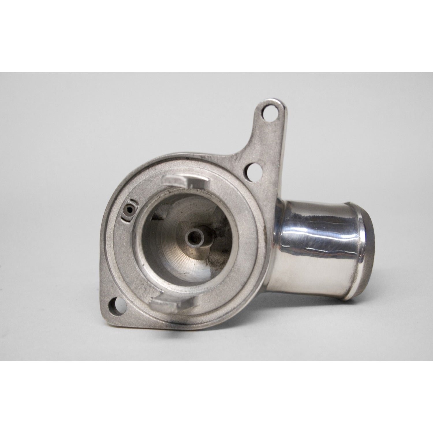 PRW INDUSTRIES 90 Degree Water Neck 1-1/2" ID Hose Replacement Aluminum -Polished - GM LS-Series