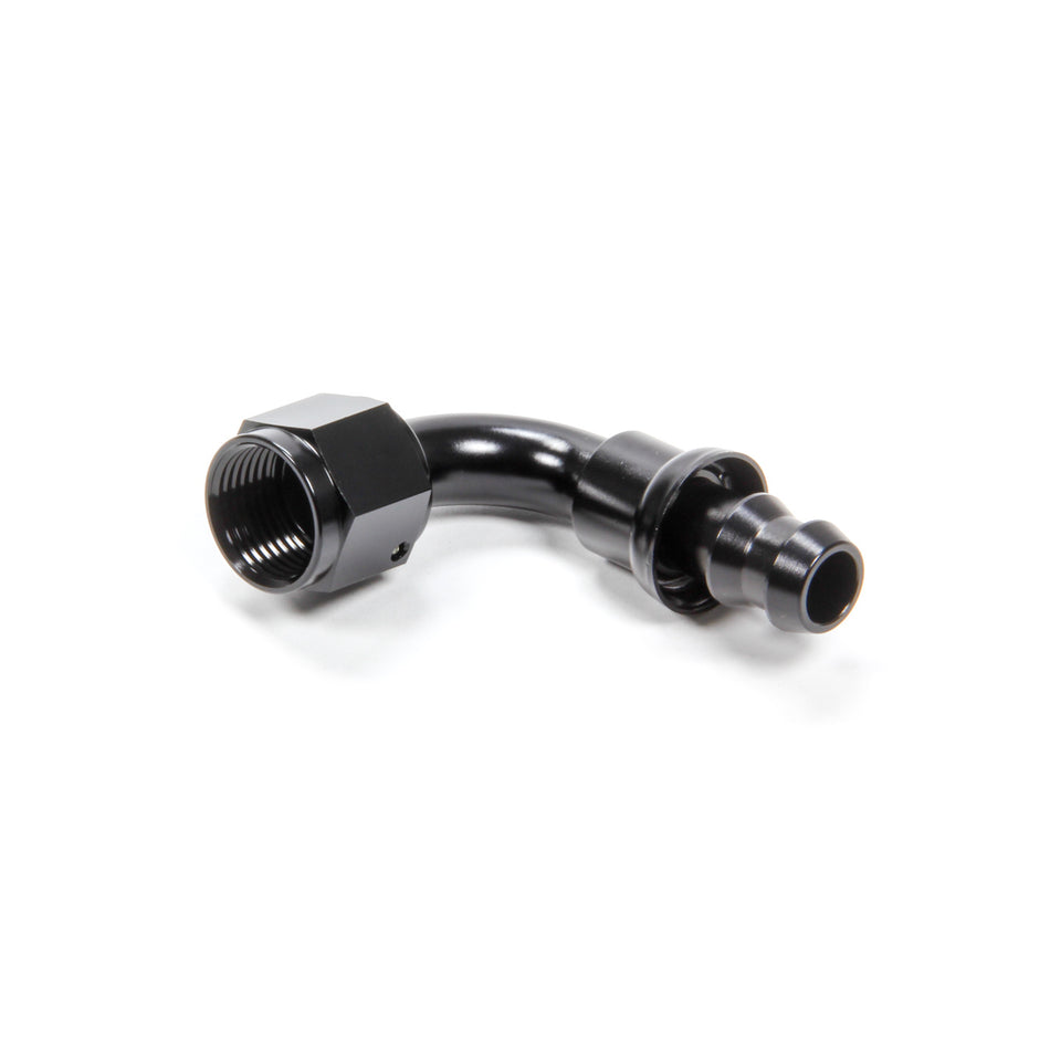 Triple X Race Co. Hose End Fitting 90 Degree 8 AN Hose to 8 AN Female Aluminum - Black Anodize