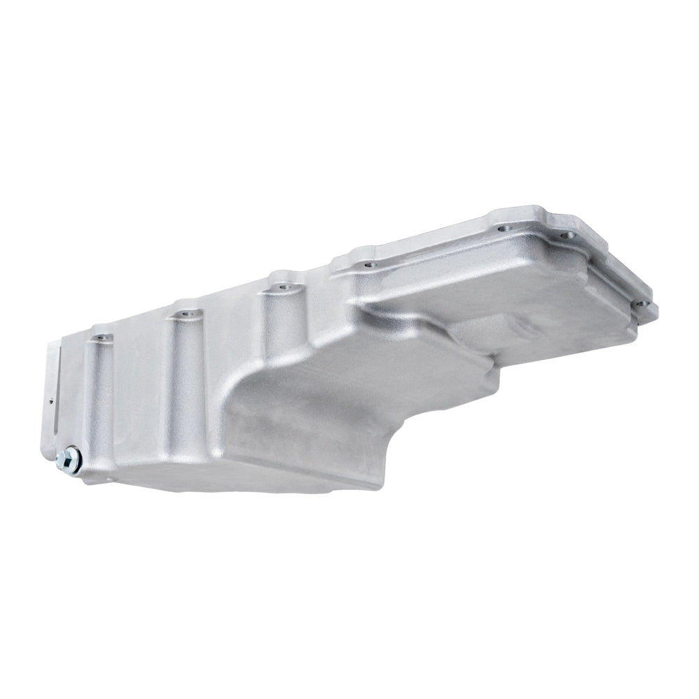 Racing Power Retro Fit OIl Pan - Rear Sump - 6 Quart - 5.45 in Depth - Satin - GM LS-Series