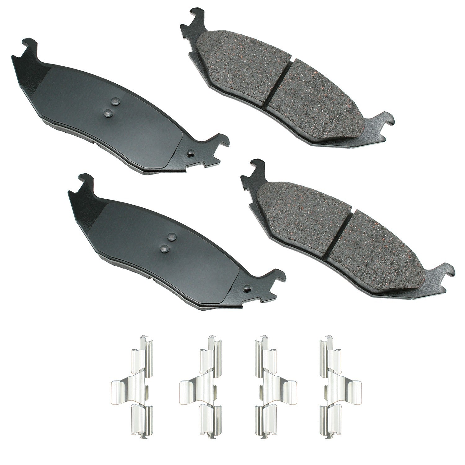 Akebono Brakes ProACT Rear Brake Pads - Dodge Midsize SUV 2003-09/Fullsize Truck 2002-20 (Set of 4)