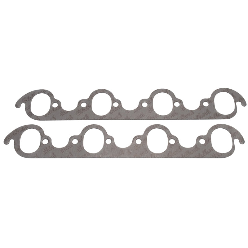 Edelbrock Exhaust Header / Manifold Gasket - 1.500 x 2.100 in Oval Port - Steel Core Laminate - Big Block Ford - Pair