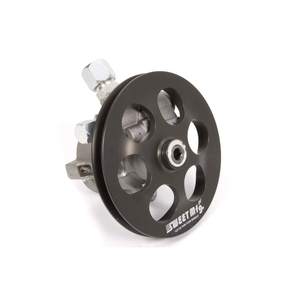 Sweet Aluminum Power Steering Pump w/ 6" Aluminum Power Steering Pulley - (7/16" Width) - 1000 PSI