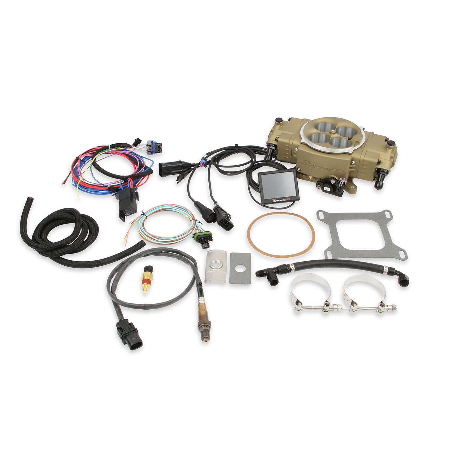 Sniper Stealth EFI Fuel Injection System - Throttle Body - Square Bore - Aluminum - Gold