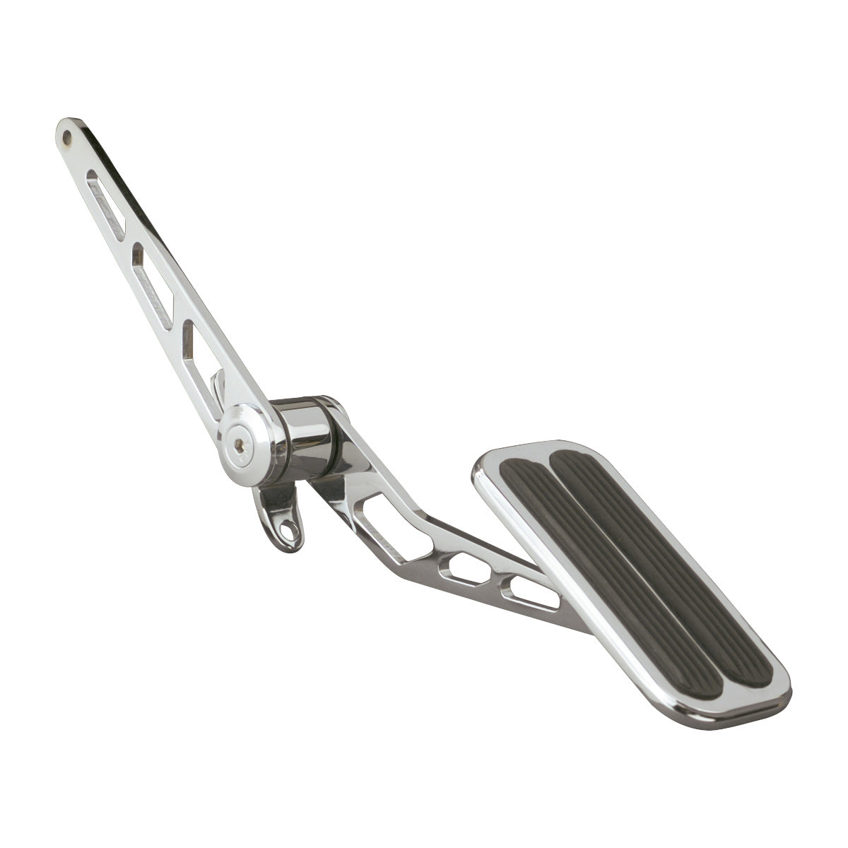 Lokar XL Gas Pedal Firewall Mount - Rubber Pads - Steel - Chrome - Universal