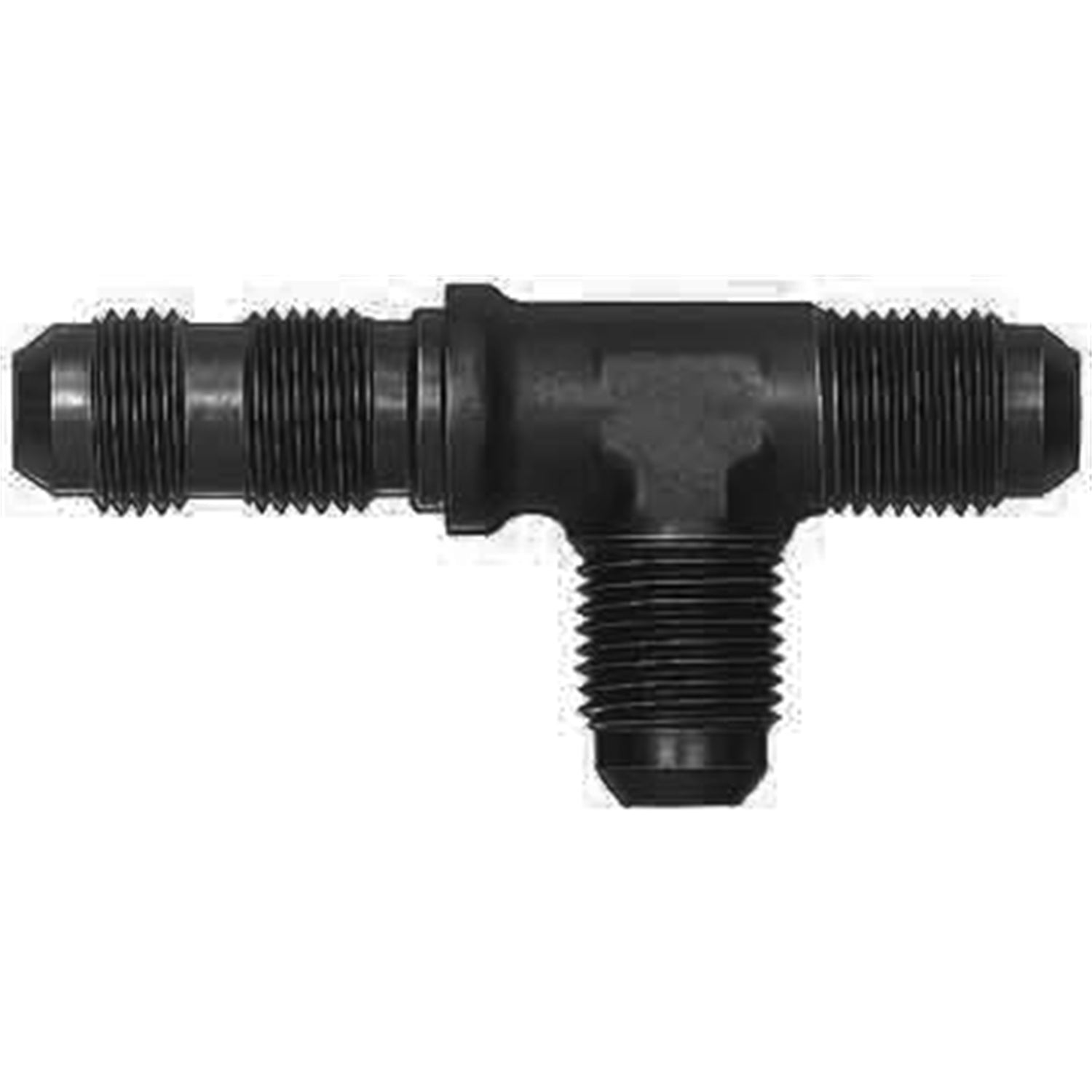 Aeroquip Black Aluminum -03 AN Bulkhead Run Tee Adapter