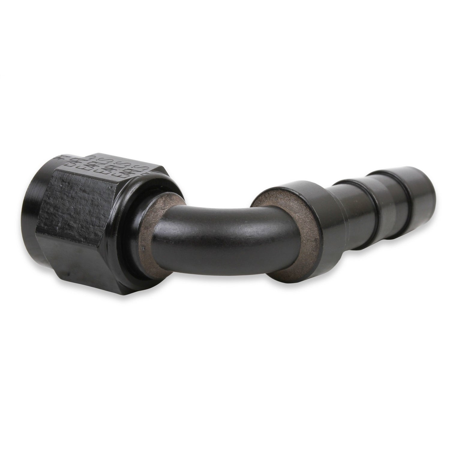 Earl's Super Stock 90° Hose End - 6 AN Hose Crimp to 6 AN Female - Aluminum - Black Anodize