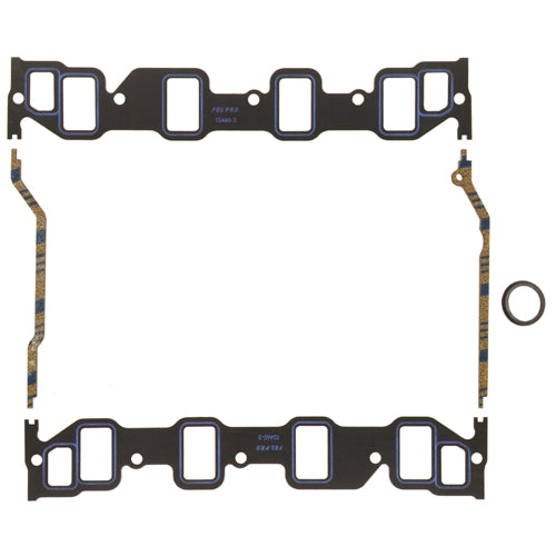 Fel-Pro Printoseal Intake Manifold Gasket - 0.065 in Thick - 1.4 x 2.34 in Rectangular Port - Steel Core Laminate - Ford FE-Series