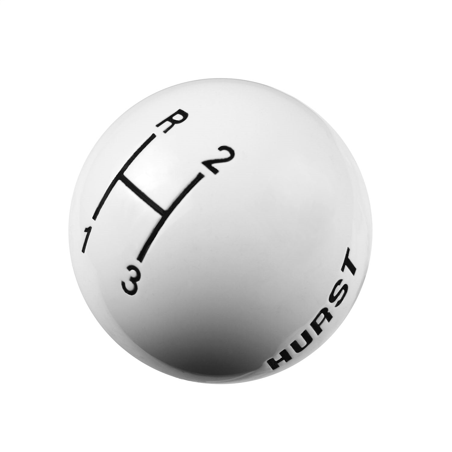Hurst Shifter Knob 3 Speed 3/8-16 Threads - White