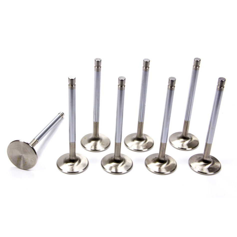 Ferrea Racing Components 6000 Series Valve Stainless Exhaust 1.650" Head 11/32" Valve Stem 5.060" Long - Ford Cleveland/Modified - Set of 8