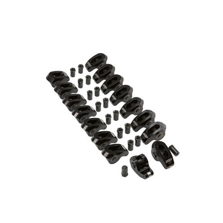 Lunati Voodoo Rocker Arm - 7/16" Stud Mount - 1.70 Ratio - Full Roller - Aluminum - Black - Big Block Chevy - (Set of 16)