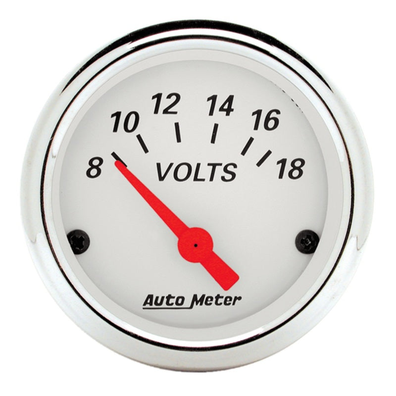 Auto Meter Arctic White Voltmeter Gauge - 2-1/16"