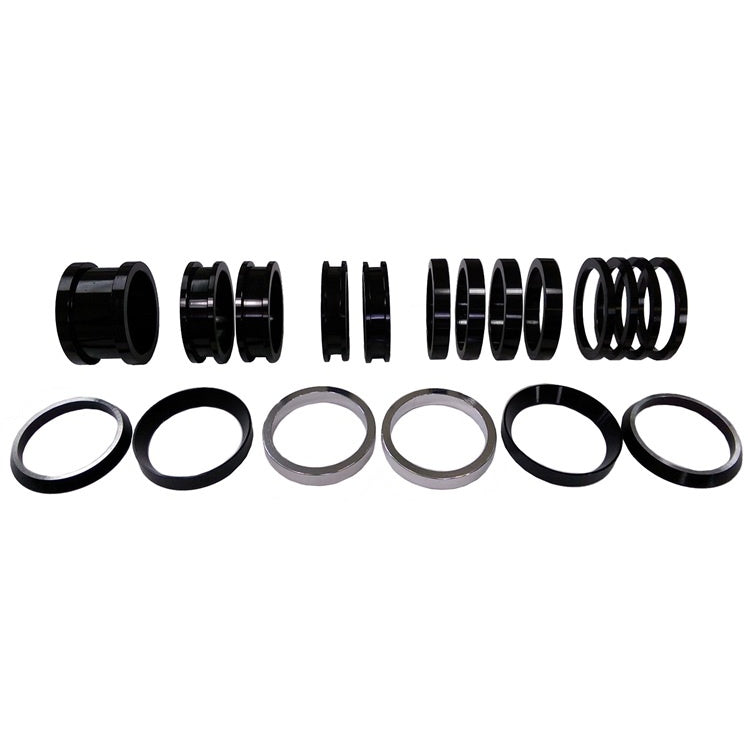 Triple X Various Widths Axle Spacer Kit Aluminum Black Anodize Triple X Sprint Car Axles - Kit