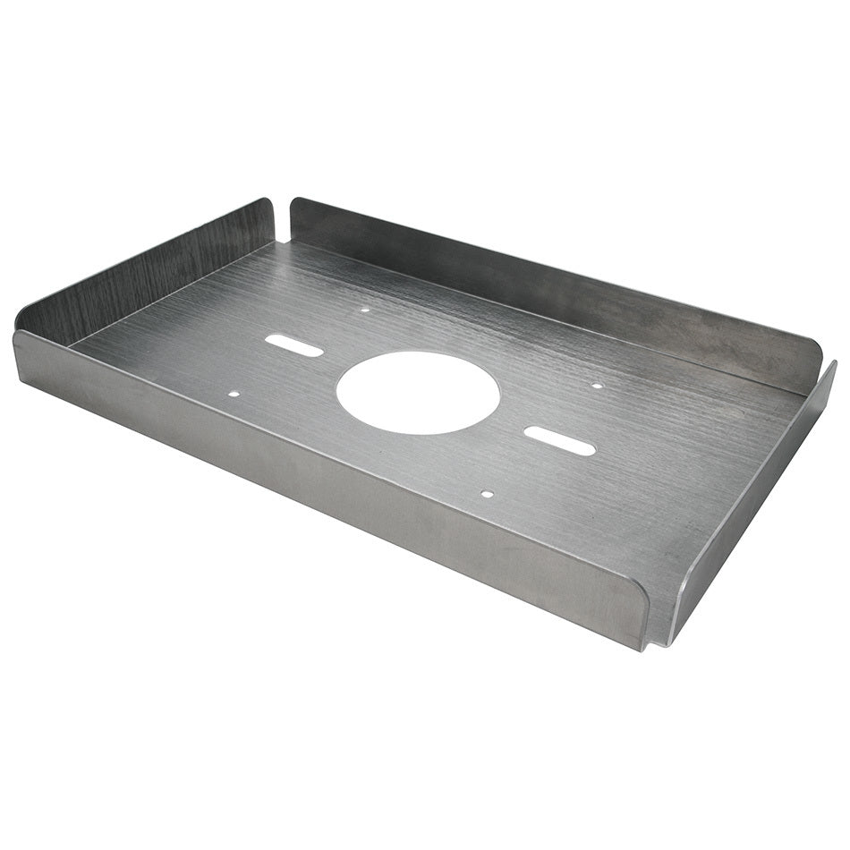 Allstar Performance Scoop Tray - 2" Tall - 21-1/2" Long - 13-3/8" Wide - Flat - Aluminum - Natural - Square Bore Carburetor Flange