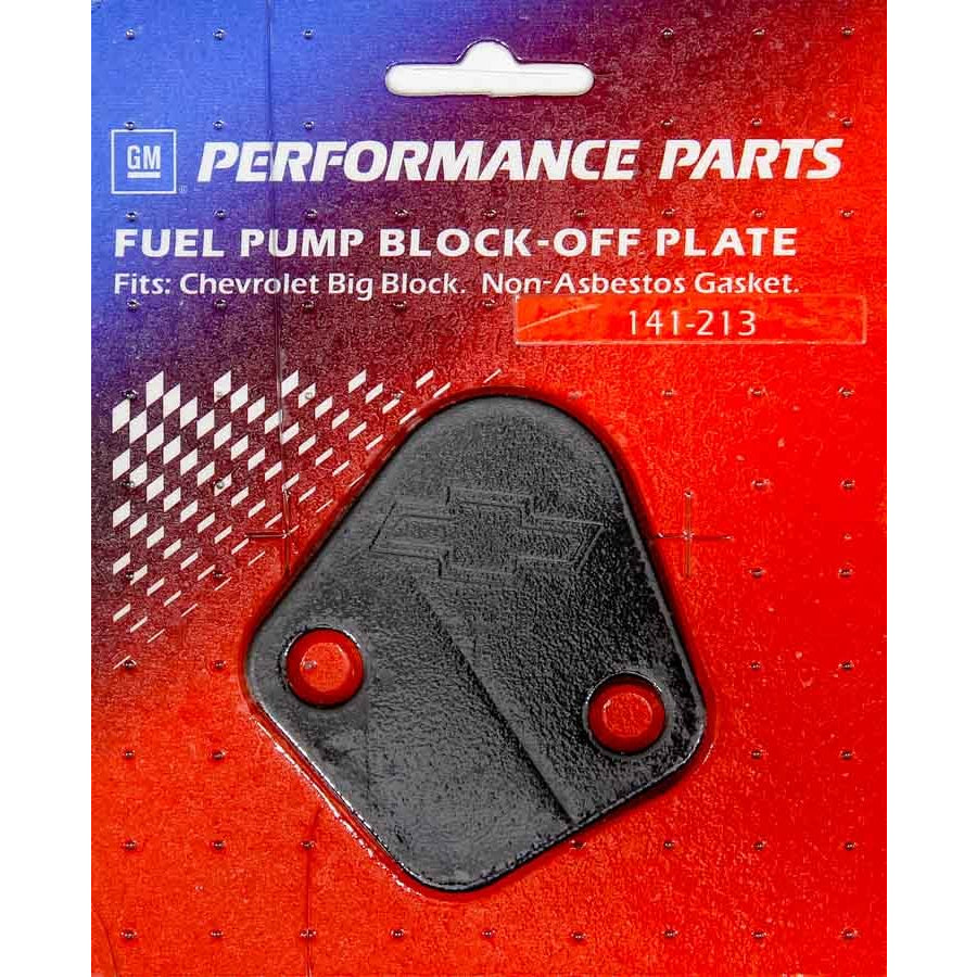 Proform Performance Parts Bowtie Logo Fuel Pump Block-Off Steel Black Big Block Chevy - Each