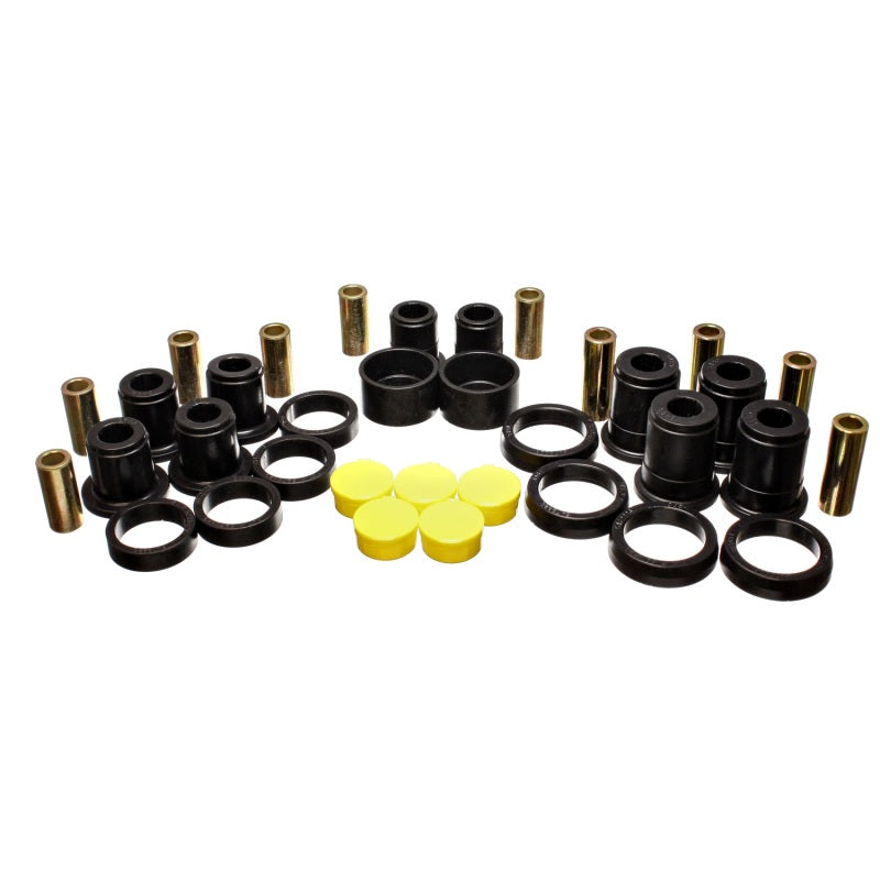 Energy Suspension Hyper-Flex Trailing Arm Bushing Rear Polyurethane Black - Track Bar Bushings Included