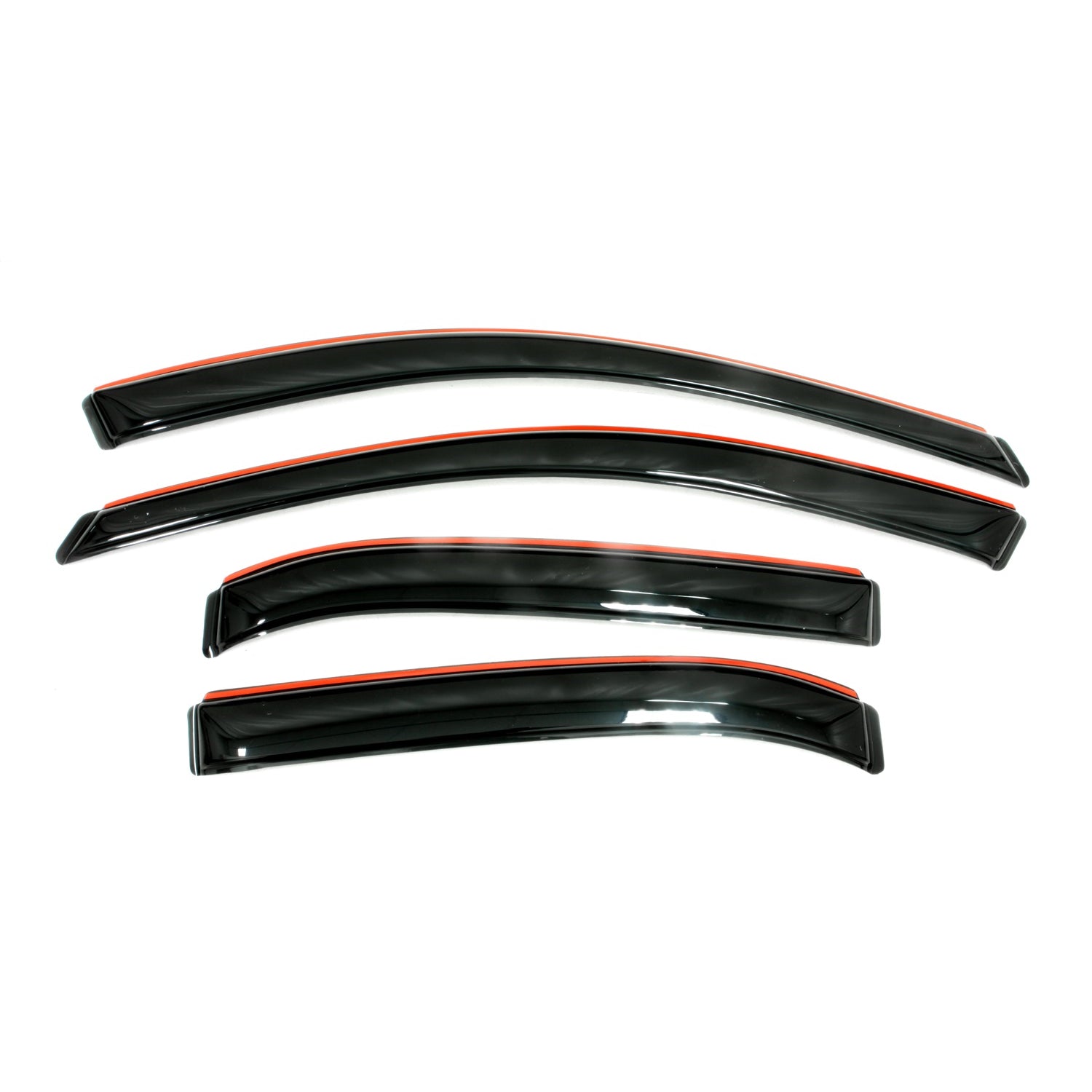 Lund Front / Rear In-Channel Ventvisor - Stick-On - Dark Smoke - Super Cab - Ford Fullsize Truck 2015