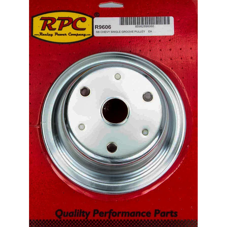 Racing Power Co-Packaged Chrome Steel Crankshaft Pulley 1Groove Long WP