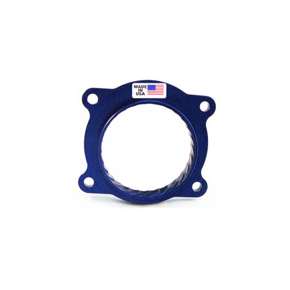 Jet Performance Powr-Flo Throttle Body Spacer - 1" Thick - Gasket/Hardware - Aluminum - Blue Anodize - GM High Feature V6
