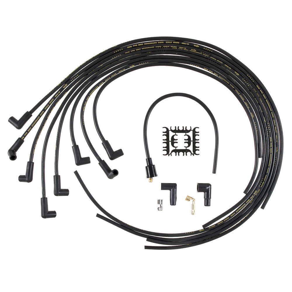ACCEL Super Stock Spiral Core 8 mm Spark Plug Wire Set - Black