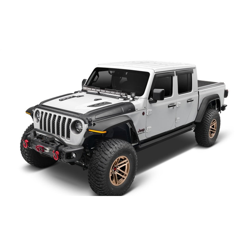 Bushwacker Trail Armor Hood Body Guard - Black - Jeep Wrangler 2018-22