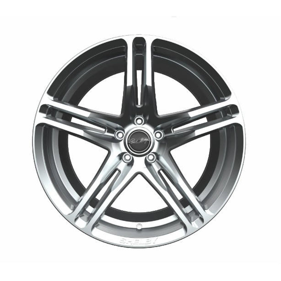 Carroll Shelby CS14 Wheel - 20 x 11" - 7.970" Backspacing - 5 x 4-1/2" Bolt Pattern - Aluminum - Silver Paint