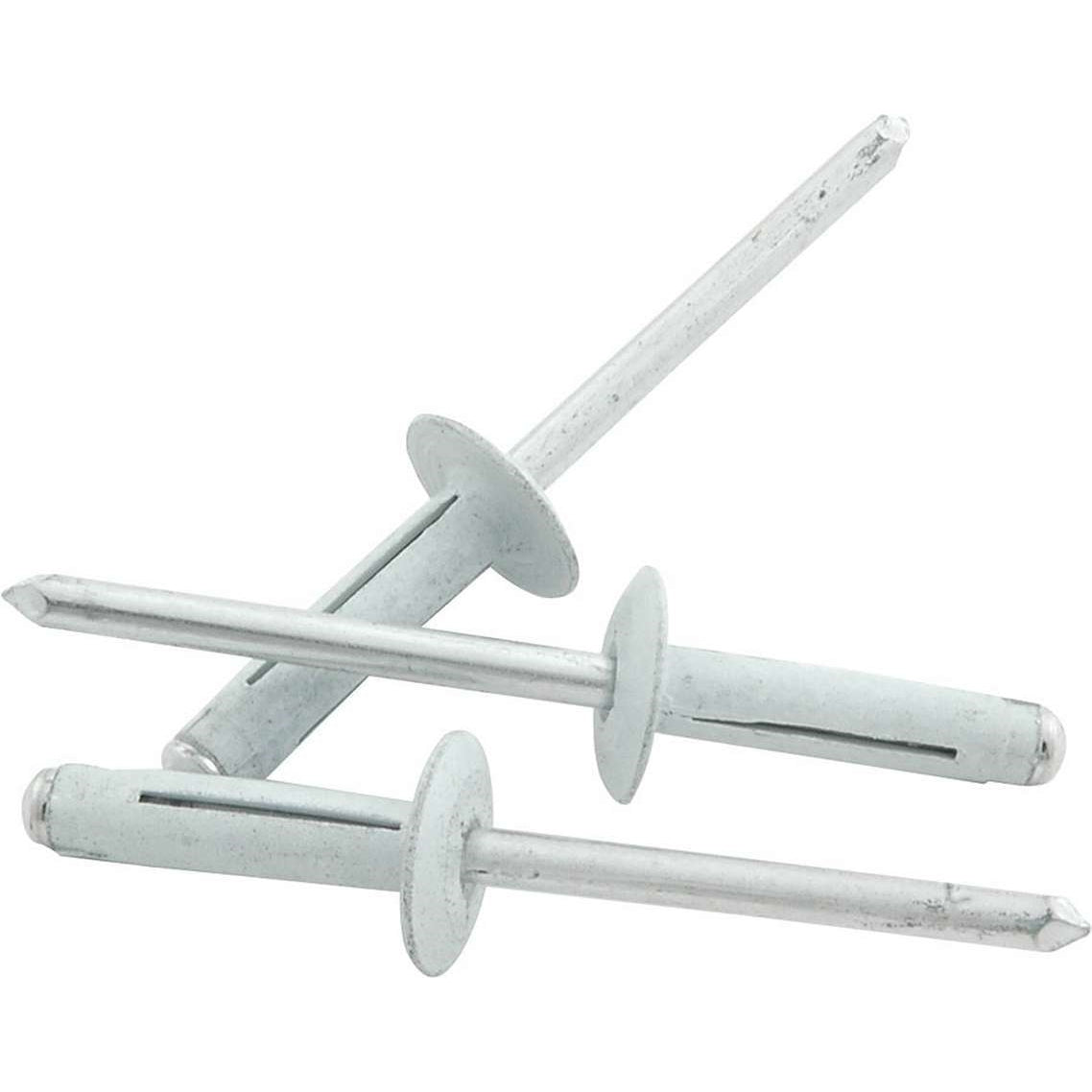 Allstar Performance 3/16" White Flange Style Rivets - 1/8" to 3/8" Grip Range - (250 Pack)