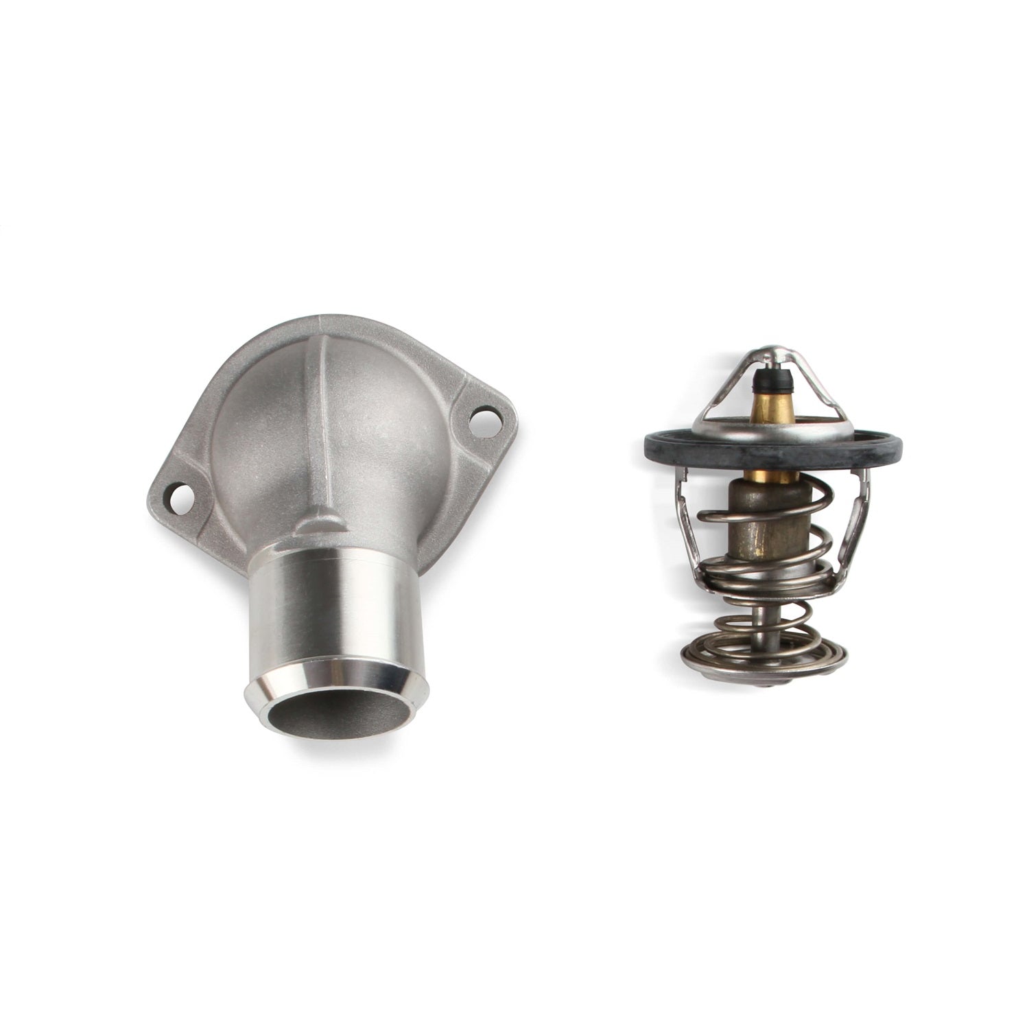Holley 6 Rib Serpentine Pulley Kit - Cast Aluminum - Black - Small Block Chevy