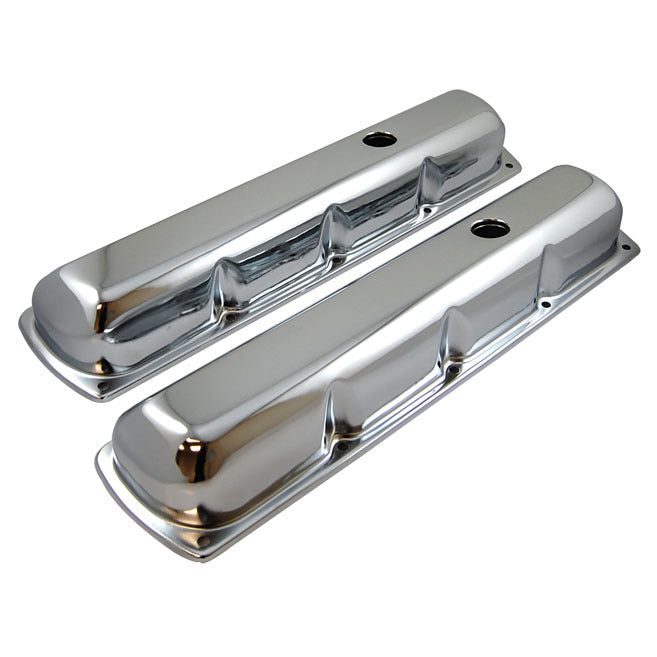 Racing Power Chrome Steel Oldsmobile Tall Valve Cover Pair