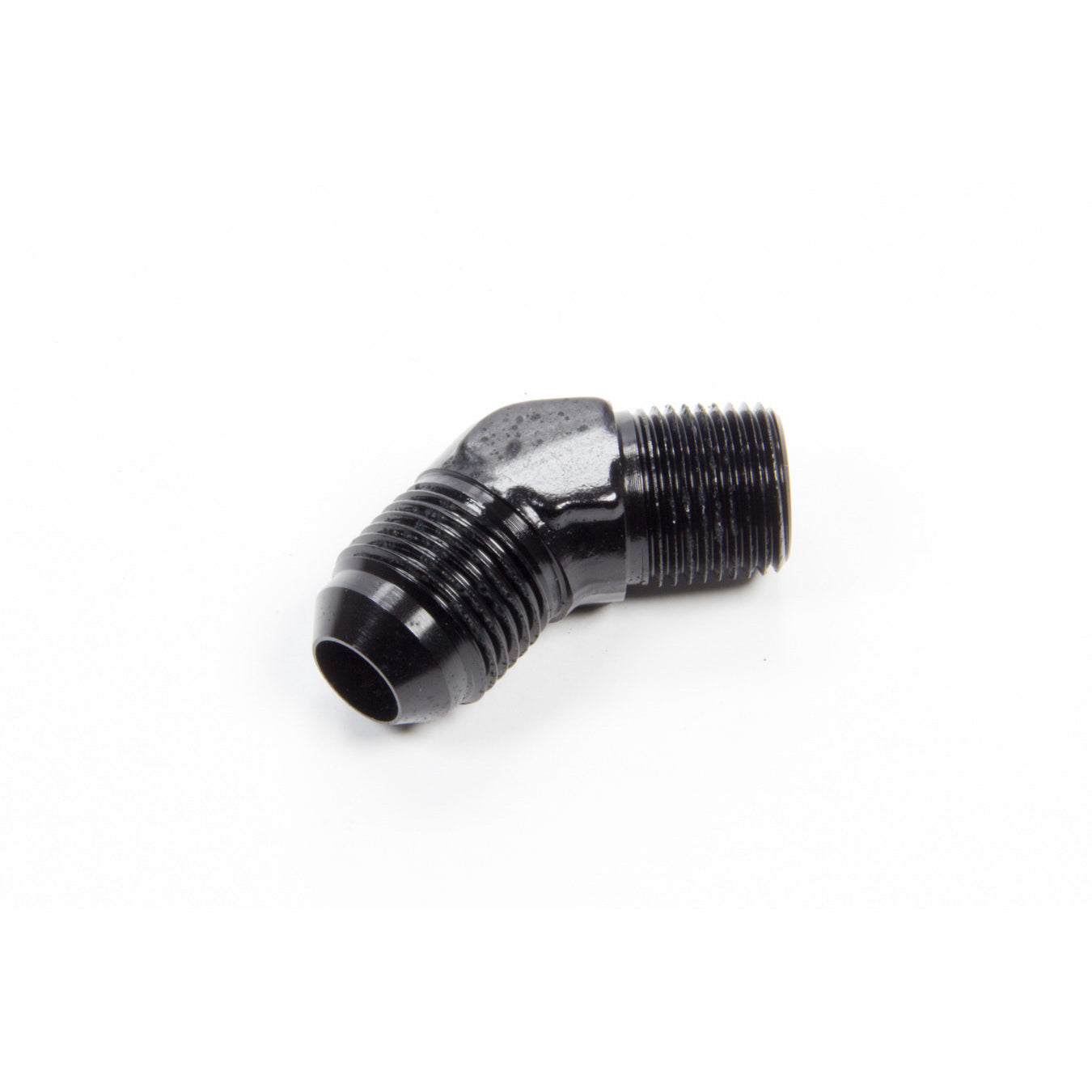 Aeroquip Black Aluminum 45 -08 AN to 3/8" NPT Adapter