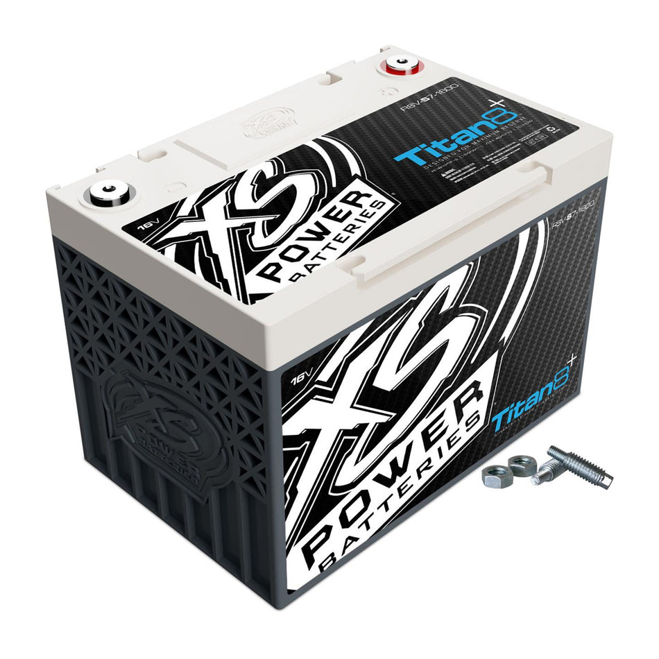 XS Power Titan8 Lithium-ion Battery - 16V - 500 Cranking amp - Top Post Screw-In Terminals - 10.24 in L x 7.16 in H x 6.89 in W