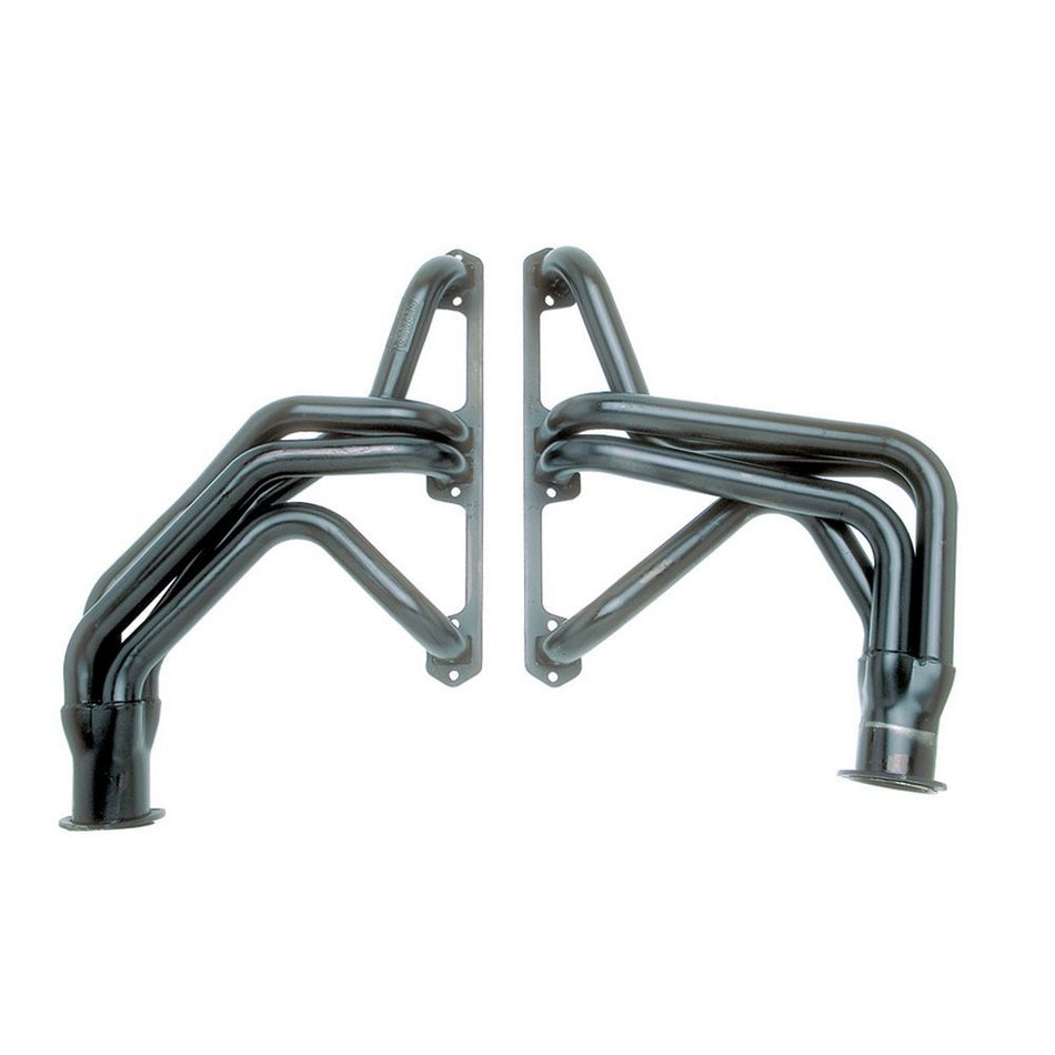 Hedman Hedders Street Headers - 1.625 in Primary - 3 in Collector - Black Paint - AMC V8 - Jeep CJ 1972-81 - Pair