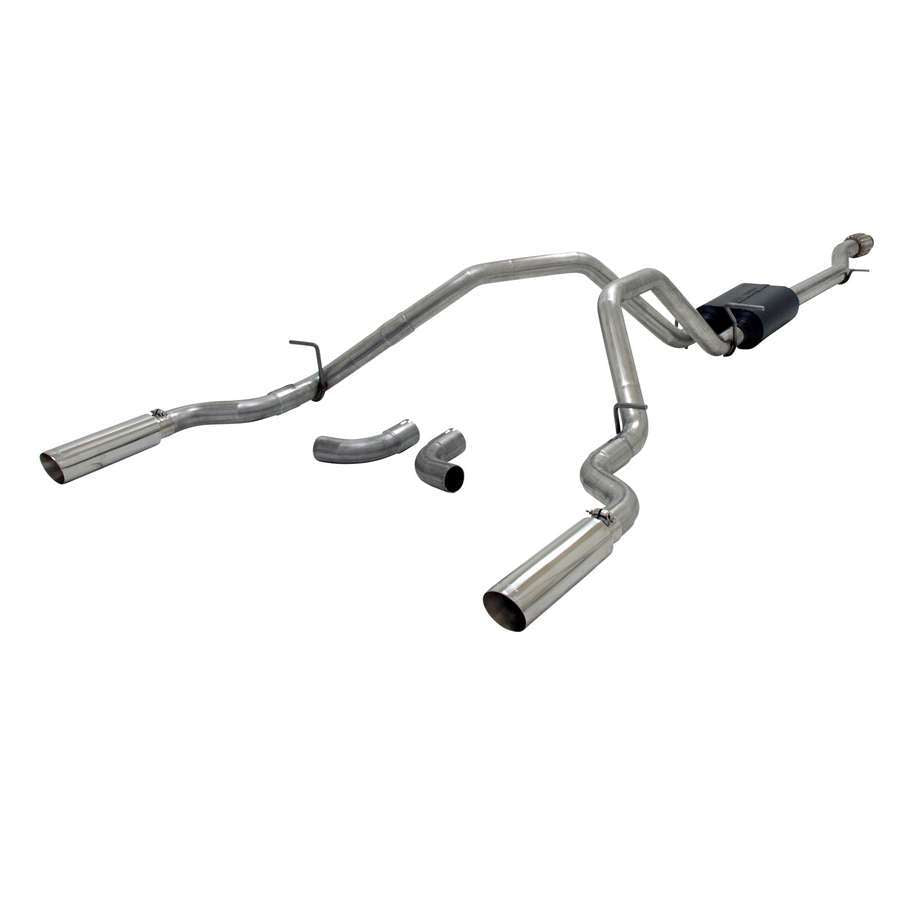 Flowmaster American Thunder Cat-Back Exhaust System - 2-1/2 in Tailpipe - 3-1/2 in Tips - GM Fullsize Truck 2014-19