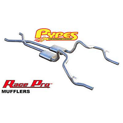 Pypes Performance Exhaust Race Pro X-Pipe System Exhaust System Header Back 2-1/2" Diameter 2-1/2" Tips - Stainless